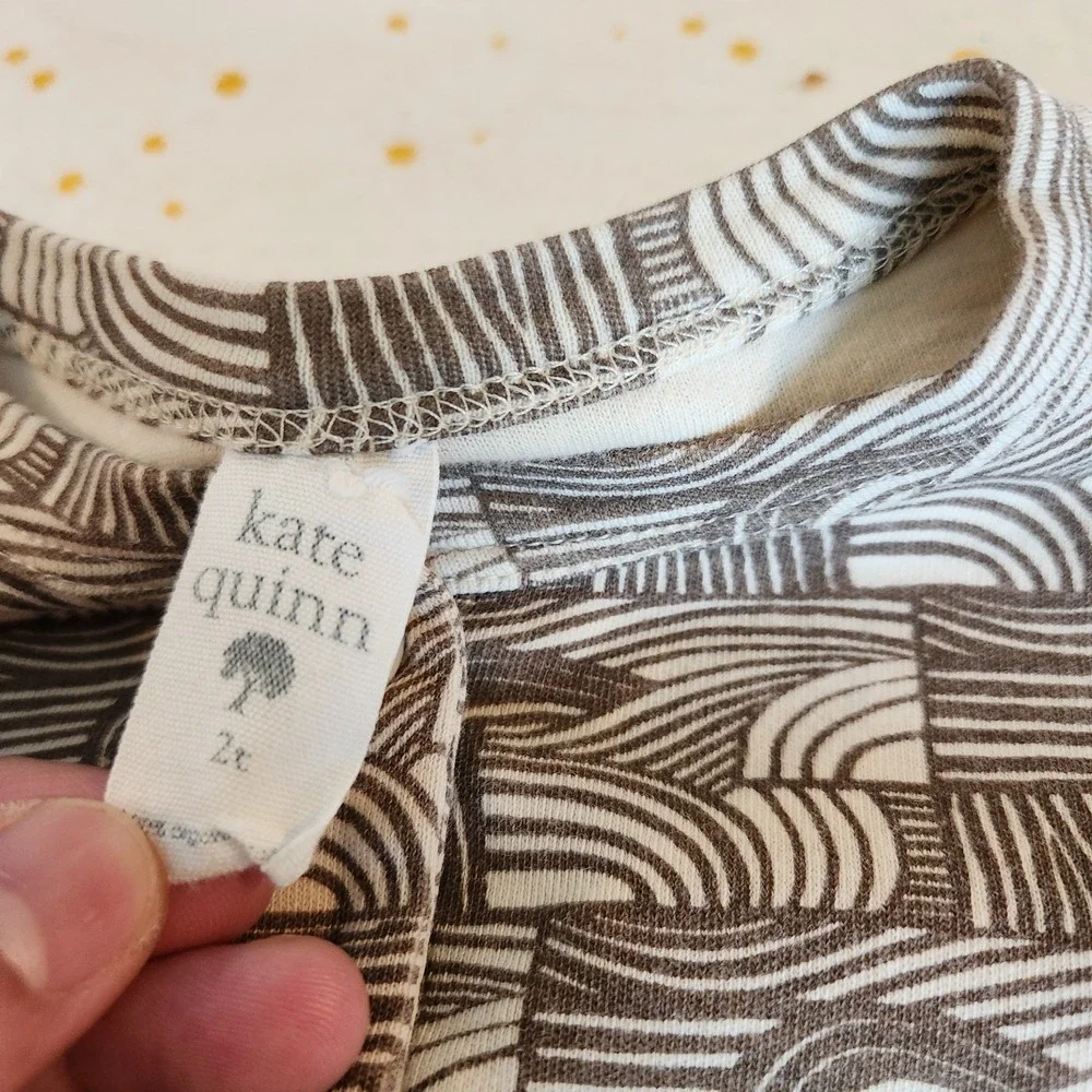 Kate Quinn Button Front Romper Overalls Boho Rainbow, Color‎ Brown, Size 2T